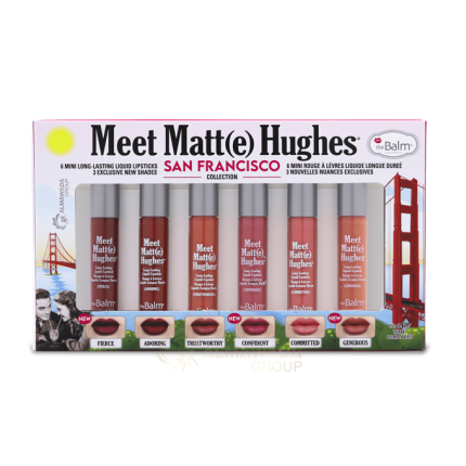 ذا بالم ميت مات هيوس سان فرانسسكو 6 قطع theBalm Meet Matte(e)Hughes Set of 6 Mini Lipsticks - San Francisco