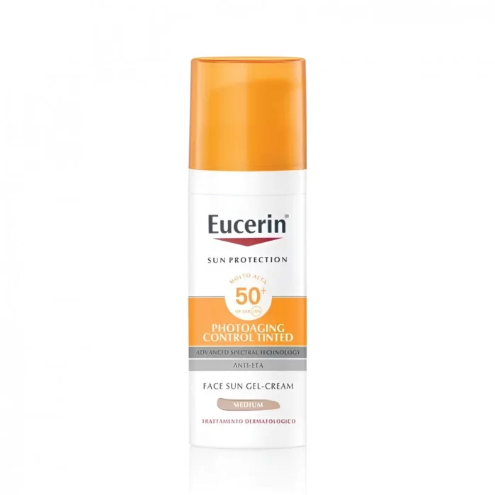 يوسرين كريم جل واقي شمس ملون 50مل Eucerin Sun Photoaging Control Tinted Gel-Cream