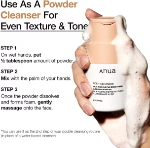 انوا بودرة بخلاصة الأرز و السيراميد منظفة للوجه 40جم Anua Rice Enzyme Brightening Cleansing Powder