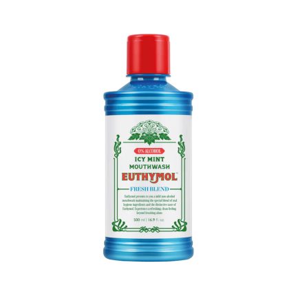 غسول الفم ايثيمول بالنعناع البارد الخالي من الكحول 500مل Euthymol Alcohol-free Mouthwash Icy Mint