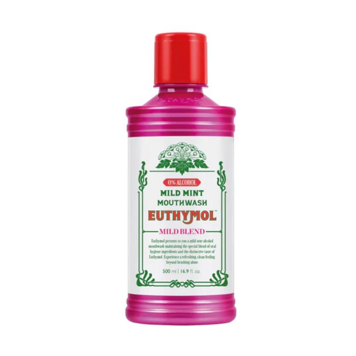 غسول الفم ايثيمول خالي من الكحول بالنعناع الخفيف Euthymol Mild Mint Mouthwash