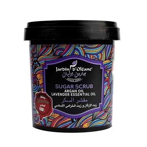 جاردن اوليان مقشر السكر زيت الأركان وزيت الخزامى الأساسي Jardin Oleane Sugar scrub with argan oil and lavender