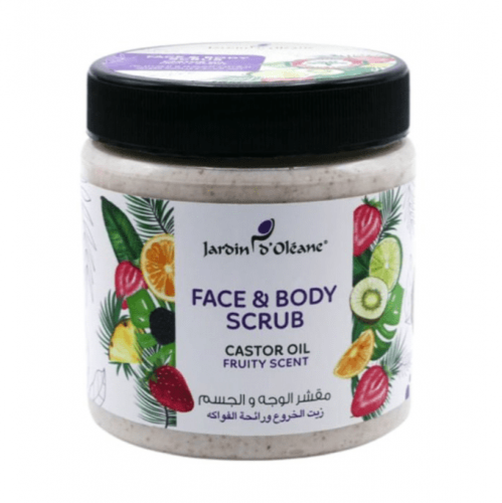 جاردن اوليان مقشر الوجه والجسم زيت الخروع ورائحة الفواكه Jardin D Oleane Castor Oil Fruity Scent