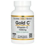 كاليفورنيا غولد نيوتريشن كبسولات فيتامين سي California Gold Nutrition Gold C USP Grade Vitamin C 1000 mg 60 Veggie Capsules