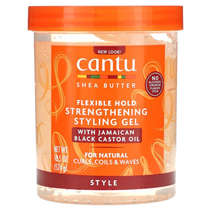كانتو جل بزيت الخروع الجمايكي لتصفيف الشعر Cantu, Shea Butter, Flexible Hold Strengthening Styling Gel