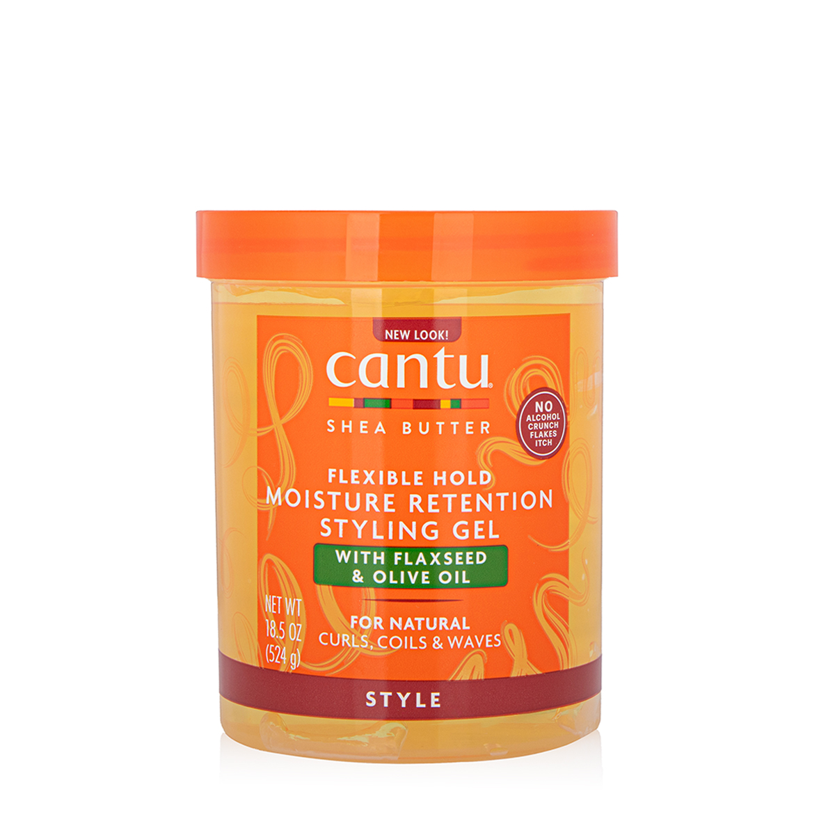 كانتو جل تصفيف ببذور الكتان و زيت الزيتون Cantu Shea Butter Flexible Hold Moisture Retention Styling Gel With Flaxseed & Olive Oil