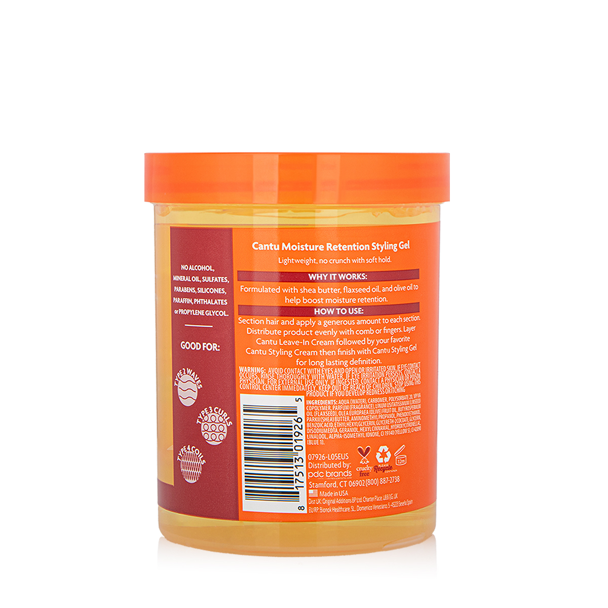 كانتو جل تصفيف ببذور الكتان و زيت الزيتون Cantu Shea Butter Flexible Hold Moisture Retention Styling Gel With Flaxseed & Olive Oil