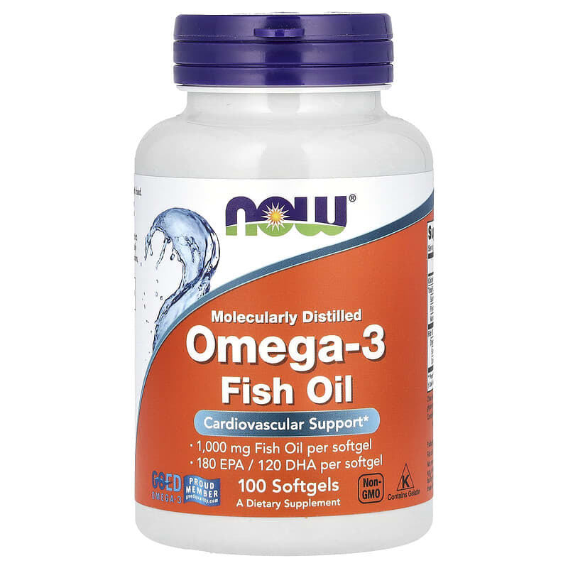 ناو زيت السمك اوميجا 3 (100 كبسولة هلامية) NOW Foods Omega-3 Fish Oil