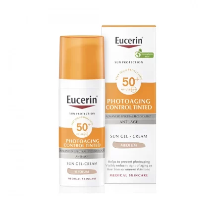 يوسرين كريم جل واقي شمس ملون 50مل Eucerin Sun Photoaging Control Tinted Gel-Cream