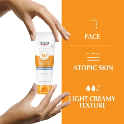 يوسرين واقي شمس للبشرة الحساسة والجافة 50مل Eucerin Sun Sensitive Protect Cream SPF50