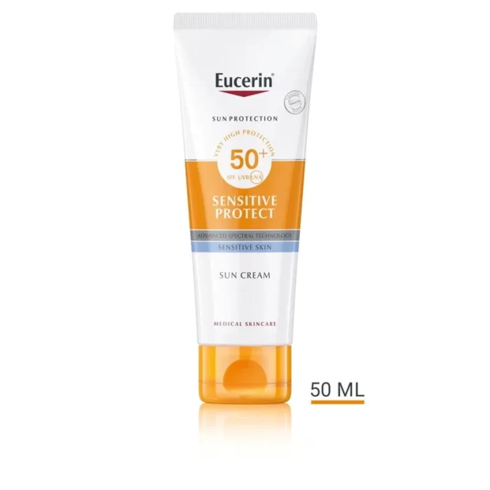 يوسرين واقي شمس للبشرة الحساسة والجافة 50مل Eucerin Sun Sensitive Protect Cream SPF50