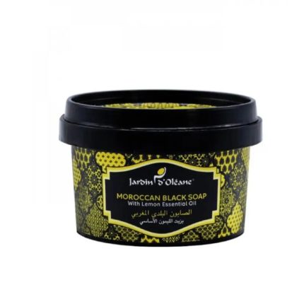 جاردن اوليان الصابون البلدي المغربي زيت الليمون الأساسي 250جم Jardin D Oleane Black soap with lemon essential oil