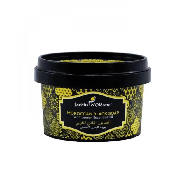 جاردن اوليان الصابون البلدي المغربي زيت الليمون الأساسي 250جم Jardin D Oleane Black soap with lemon essential oil