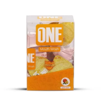 ون غسول الفم بالكبسولات المتطورة بنكهة الخوخ 20 كبسولة 15مل One Advanced Capsule Mouthwash Peach 20 Capsules 15ml