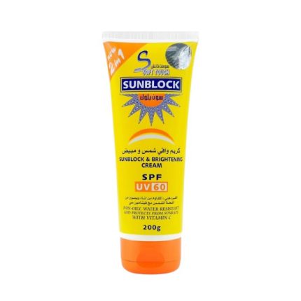 سوفت تاش كريم واقي شمس ومبيض 200جم Sunblock and Brightening Cream Soft Touch
