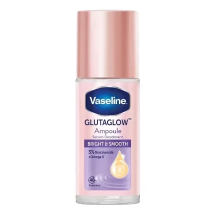 فازلين مزيل العرق برايت اند سموث 45مل Vaseline Dry Serum GlutaGlow Ampoule Deodorant Bright & Smooth