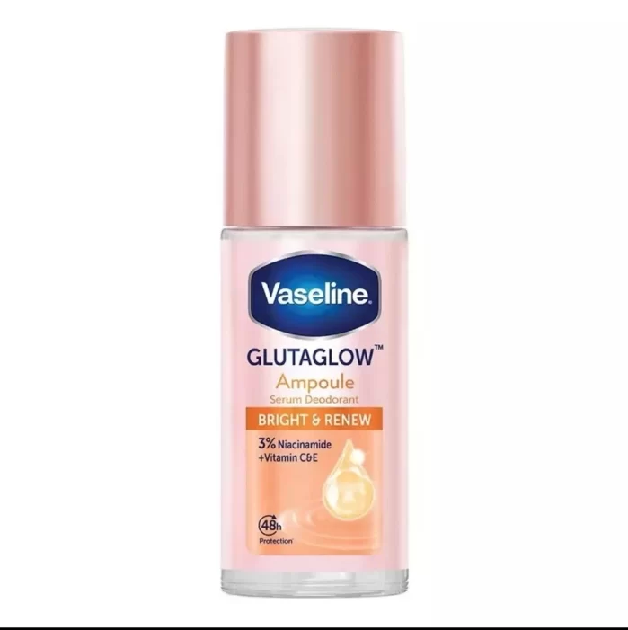 فازلين مزيل العرق برايت اند رينيو 45مل Vaseline Dry Serum GlutaGlow Ampoule Deodorant Bright & Renew