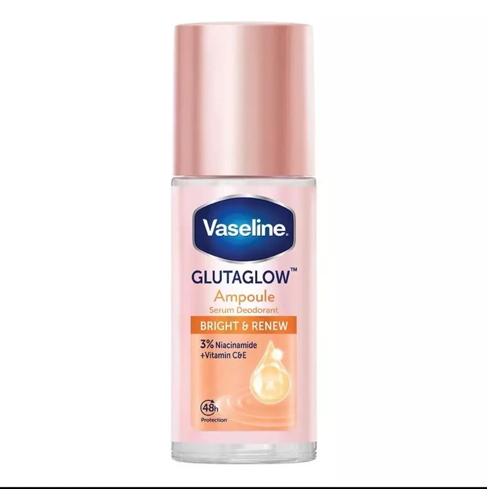 فازلين مزيل العرق برايت اند رينيو 45مل Vaseline Dry Serum GlutaGlow Ampoule Deodorant Bright & Renew