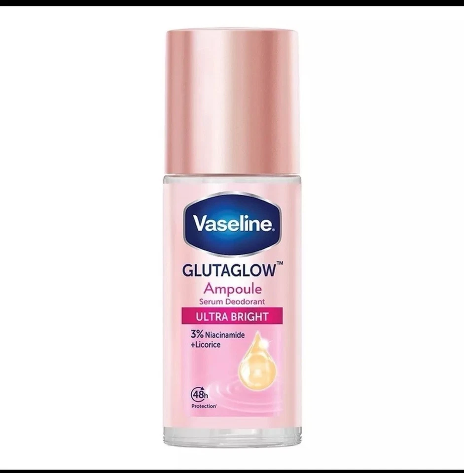 فازلين مزيل العرق فائق التفتيح 45مل Vaseline Dry Serum GlutaGlow Ampoule Deodorant Ultra Bright