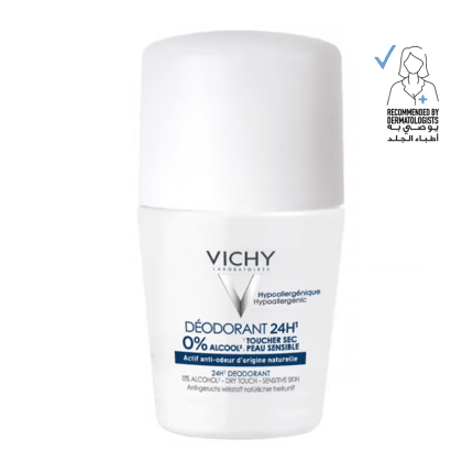 فيشي مزيل عرق للبشرة الحساسة 24 ساعة 50مل Vichy 24H Dry Touch Sensitive Skin Deodorant