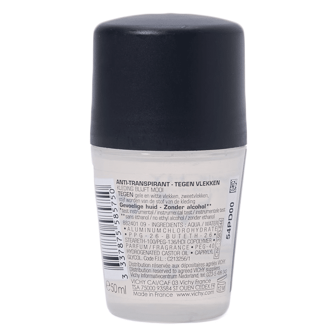 فيشي مزيل عرق مضاد للبقع 48 ساعة 50مل Vichy Homme Deodorant Anti-Perspirant Anti-Transpirant Anti-Stains 48H