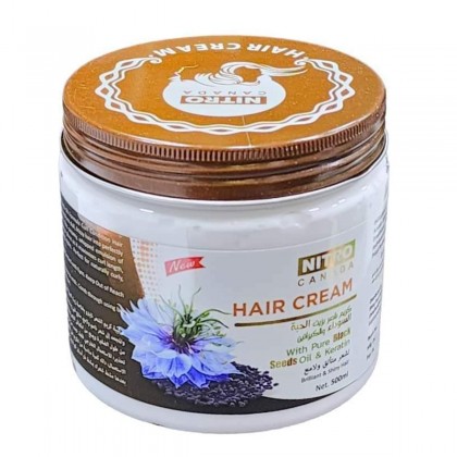نيترو كندا كريم شعر بزيت الحبة السوداء والكيراتين 500مل NITRO Hair Cream with Pure Black Seeds Oil & Keratin