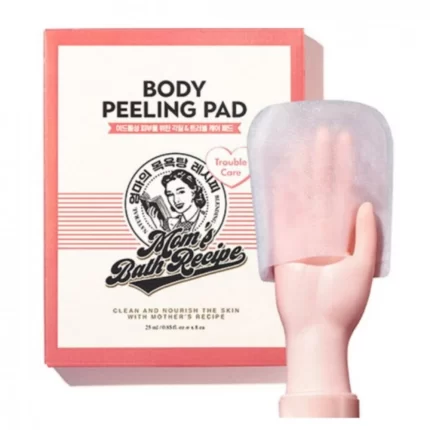مومز باث ليفة تقشير الجسم لون وردي قطعة واحدة Mom’S Bath Recipe Body Peeling Pad Trouble Care