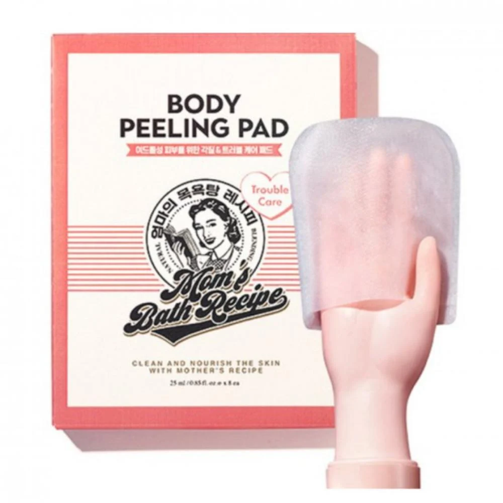 مومز باث ليفة تقشير الجسم لون وردي قطعة واحدة Mom’S Bath Recipe Body Peeling Pad Trouble Care