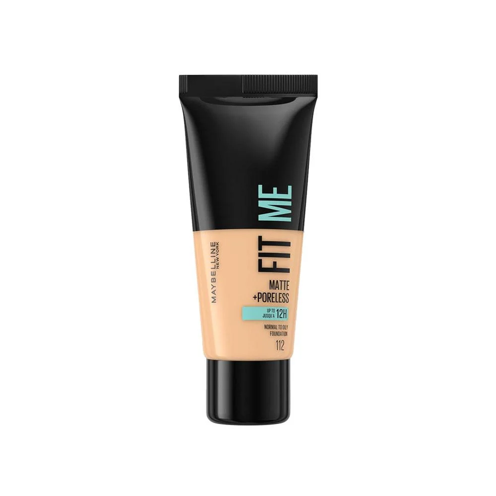 ميبلين فيت مي كريم اساس 112 مات اند بورليس 30مل Maybelline Fit Me Matte And Poreless Foundation