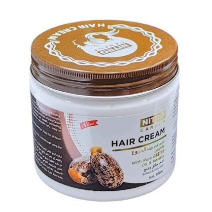 نيترو كندا كريم شعر بزيت الخروع والكيراتين 500مل NITRO Hair Cream with Pure Castor Oil & Keratin