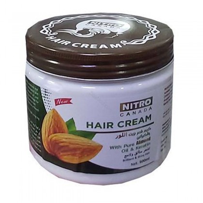 نيترو كندا كريم شعر بزيت اللوز والكيراتين 500مل NITRO Hair Cream with Pure Almond Oil & Keratin