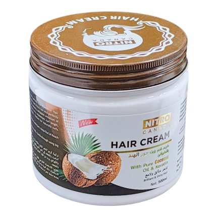 نيترو كندا كريم شعر بزيت جوز الهند والكيراتين 500مل NITRO Hair Cream with Pure Coconut Oil & Keratin