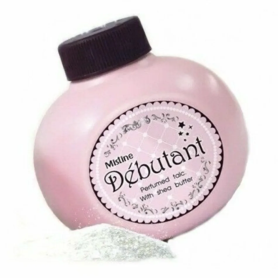 بودرة معطرة للجسم ميستين برائحة الزهور والفواكة بزبدة الشيا 100جم Mistine Debutant Extremely Impressive Perfumed Talc Powder with Shea Butter بودرة معطرة للجسم ميستين برائحة الزهور والفواكة بزبدة الشيا 100جم Mistine Debutant Extremely Impressive Perfumed Talc Powder with Shea Butter