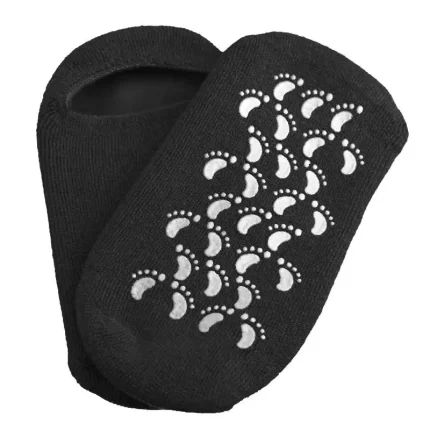 جوارب جل سبا سيستم أسود لترطيب القدمين 1 زوج - Pair of Reusable SPA Silicone Gel Socks