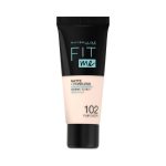 ميبلين فيت مي كريم اساس 102 مات اند بورليس 30مل Maybelline Fit Me Matte And Poreless Foundation