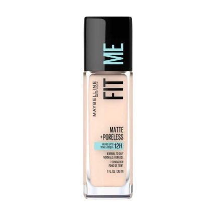 ميبلين فيت مي كريم اساس سائل 102 مات اند بورليس 30مل Maybelline Fit Me Matte + Poreless Liquid Foundation SPF22