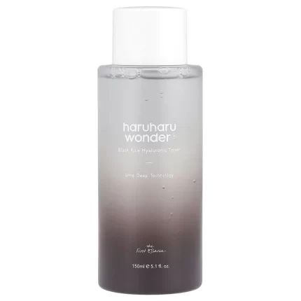 هارو هارو تونر حمض الهيالورونيك بخلاصة الأرز الأسود 150مل Haruharu Wonder Black Rice Hyaluronic Toner