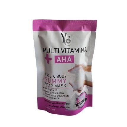 واي سي صابون العلكة بالفيتامينات وحمض AHA لتفتيح ومعالجة الوجه والجسم 100جم