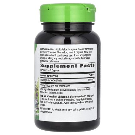 ناتشرز واي‏ كبسولات كف مريم 100كبسولة نباتية Nature's Way Vitex Fruit 400 mg 100 Vegan Capsules
