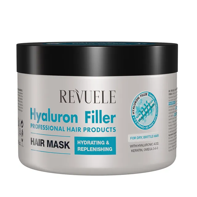 Revuele - Hyaluron Filler Hair Mask With Hyaluronic Acid - 500 ml ريفويل ماسك الشعر هيلارون فيلر مع حمض الهيالورونيك 500مل Revuele Hyaluron Filler Hair Mask With Hyaluronic Acid