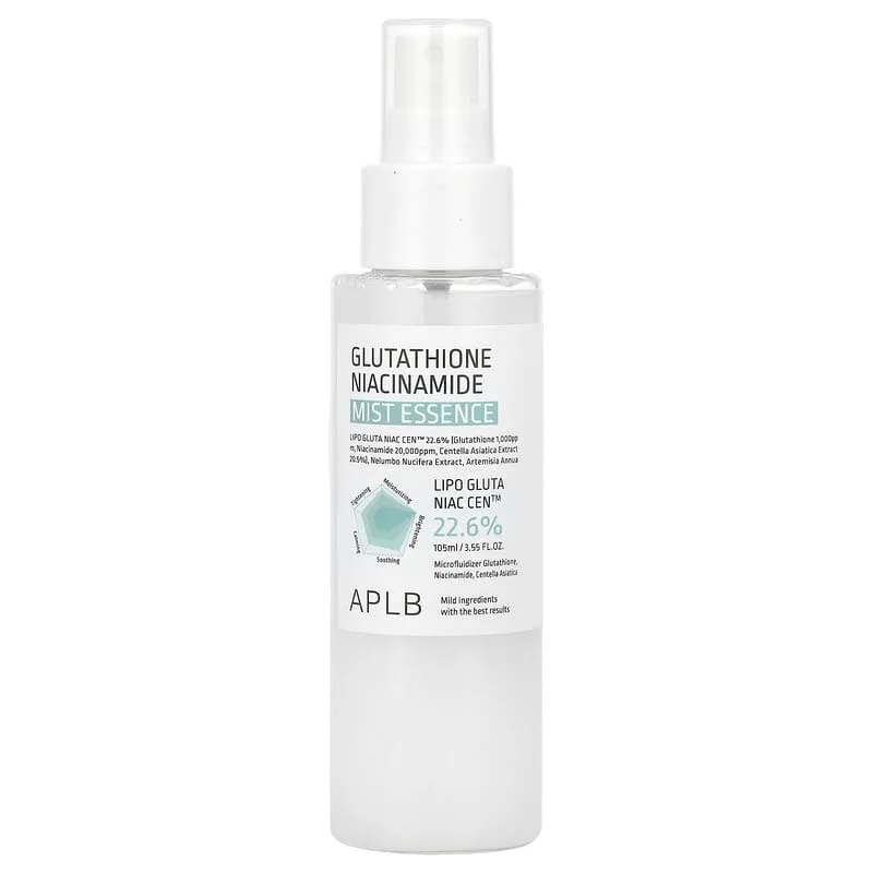 بخاخ الجلوتاثيون النياسيناميد 105مل APLB Glutathione Niacinamide Mist Essence بخاخ الجلوتاثيون النياسيناميد 105مل APLB Glutathione Niacinamide Mist Essence