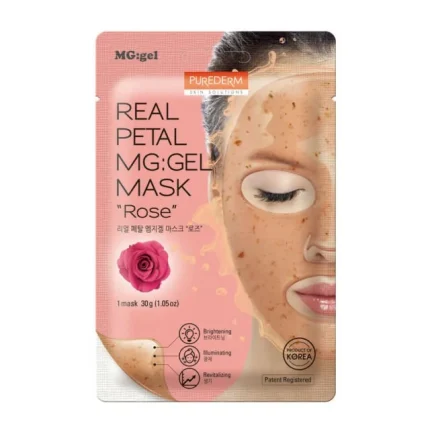 بيورديرم قناع جل بالورد 1 ماسك Purederm Real Petal MGGel Mask Rose