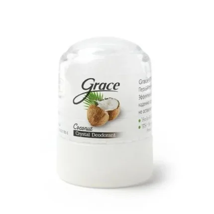 جريس مزيل عرق طبيعي جوز الهند بدون رائحة او عطر 70جم Grace Coconut Crystal Deodorant