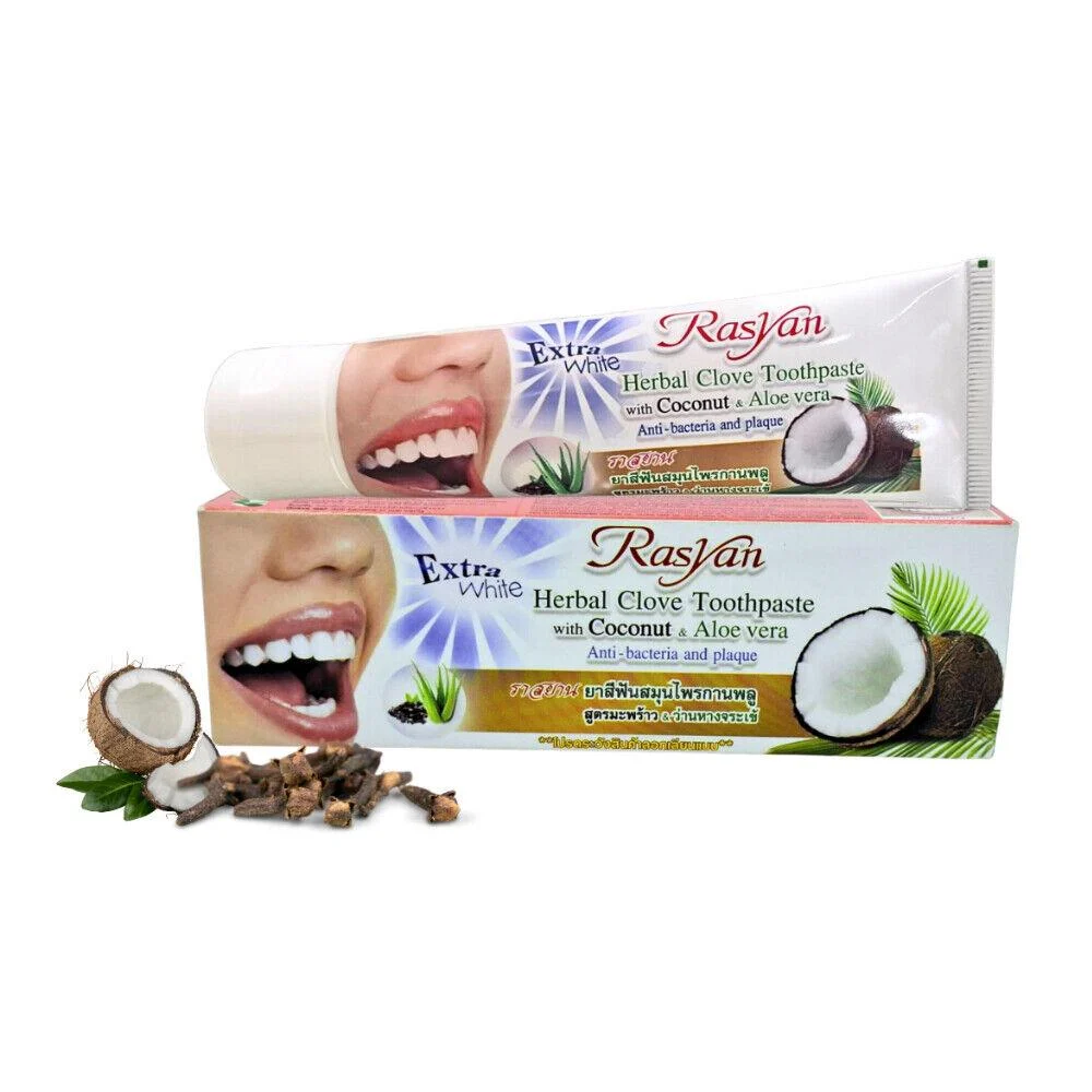 راسيان معجون أسنان بالقرنفل والصبار مع جوز الهند Rasyan Herbal Clove Toothpaste with coconut