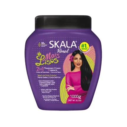 سكالا كريم للشعر المستقيم 2 في 1 البرازيلي 1000جم SKALA MaisLisos Hair Treatment Cream