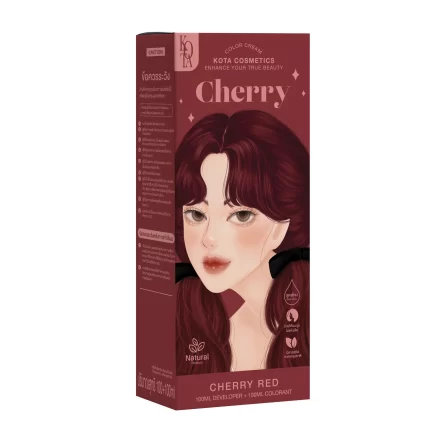 صبغة شعر كرز أحمر 100مل Kota Cosmetics Cherry Red