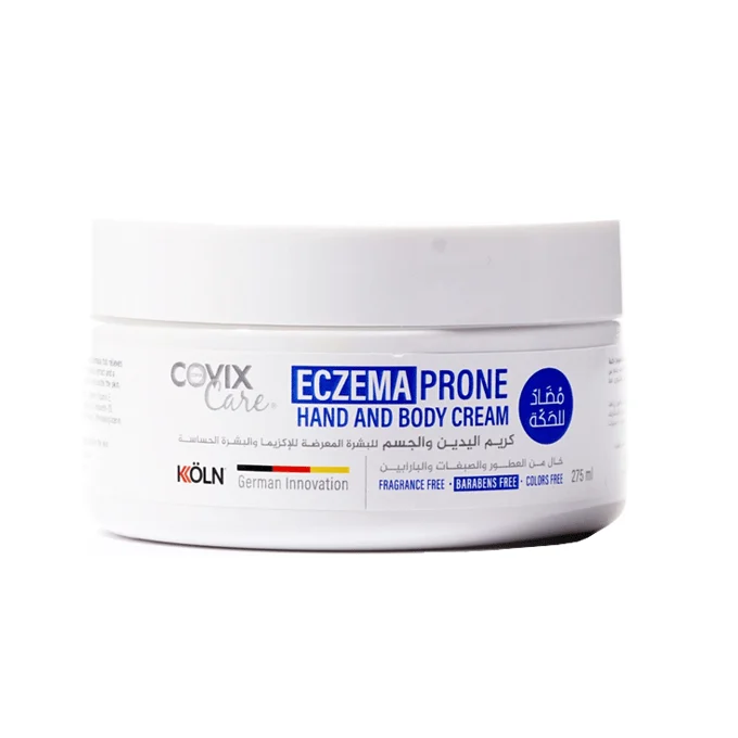 كوفيكس كير كريم اليدين والجسم للبشرة الحساسة والمعرضة للإكزيما 275مل Covix Care Eczema Prone Hand And Body Cream 2 كوفيكس كير كريم اليدين والجسم للبشرة الحساسة والمعرضة للإكزيما 275مل Covix Care Eczema Prone Hand And Body Cream