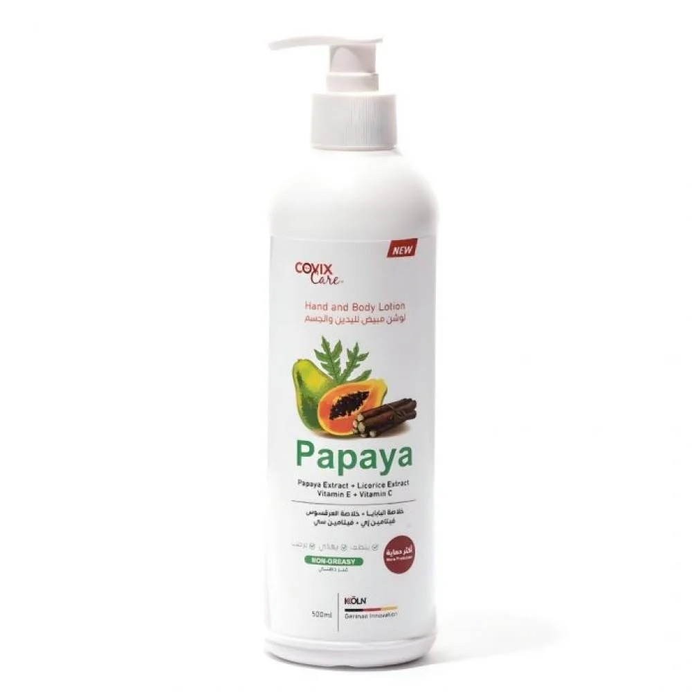 كوفيكس كير لوشن الجسم واليدين بالبابايا 500مل Covix Care Hand And Body Lotion كوفيكس كير لوشن الجسم واليدين بالبابايا 500مل Covix Care Hand And Body Lotion
