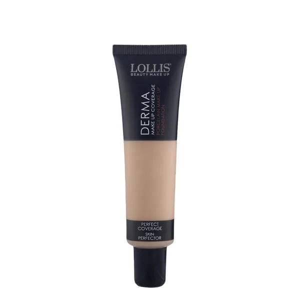 لوليس كريم اساس ديرما تغطية عالية Lollis Derma Make Up Coverage Porcelain Make Up Foundation