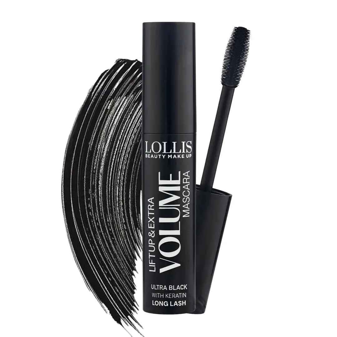 لوليس ماسكارا ليفت أب لرموش طويلة Lollis Lift Up Extra Volume Mascara Ultra Black With Keratin